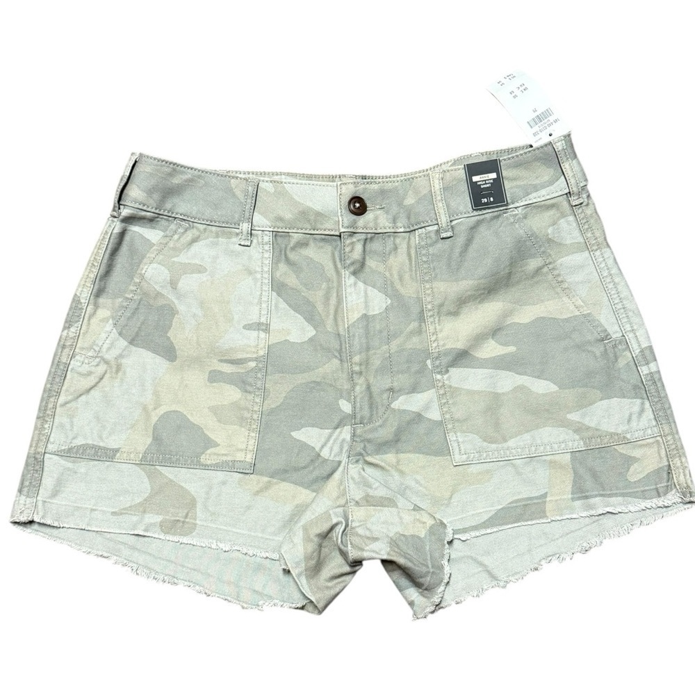 Abercrombie & Fitch Women’s Annie High Rise Shorts Green Camouflage Size 29/8